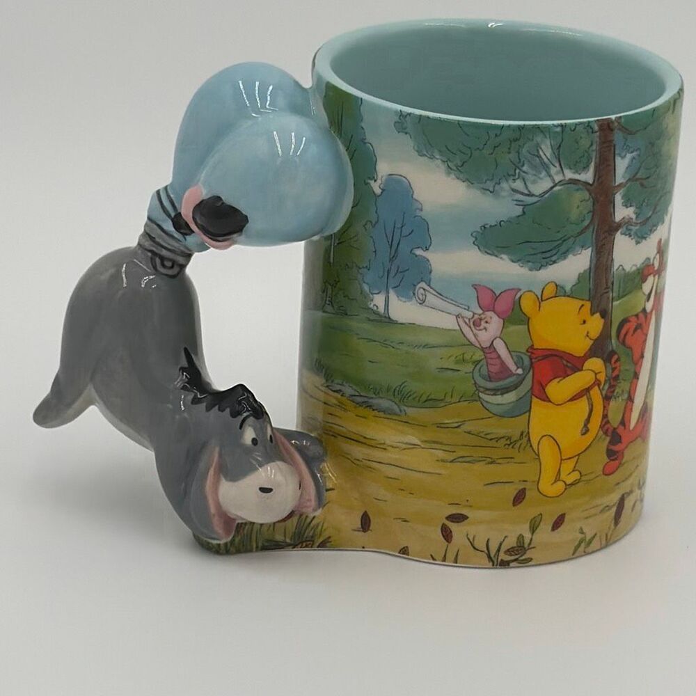 Disney Parks 3D Eeyore Winnie The Pooh Coffee Mug